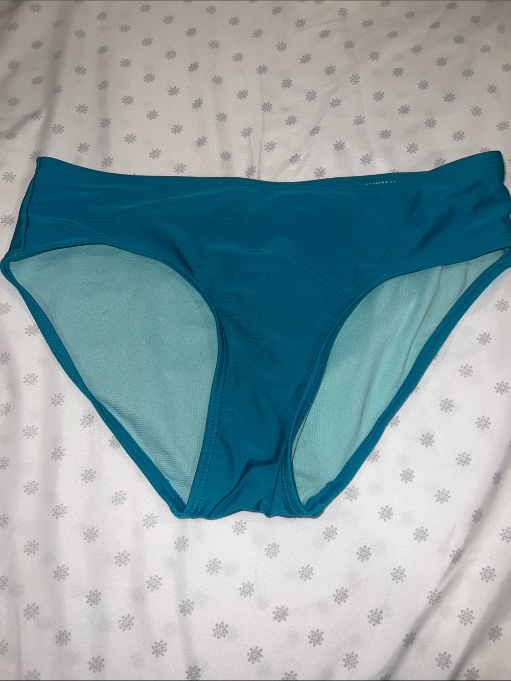 Justice Teal Girls' Bikini Bottoms - Solid Teal Swim Briefs